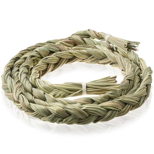 Maysing 36 Sweet Grass Braid for Cleansing Smudging Hand Braided Recent Harvest Sweet Grass Incense Braid Thick Authentic Sustainably Harvested Grown Meditation Spiritual