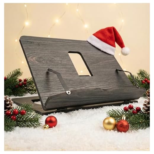 Vigo Wood Atril de Madera - MDF Premium de 8 mm, Diseño Plegable y 5 ángulos de lectura diferentes - Mejora tu Experiencia de Lectura, Úsalo como Soporte para Libros de Cocina, Recetario (Cambridge)