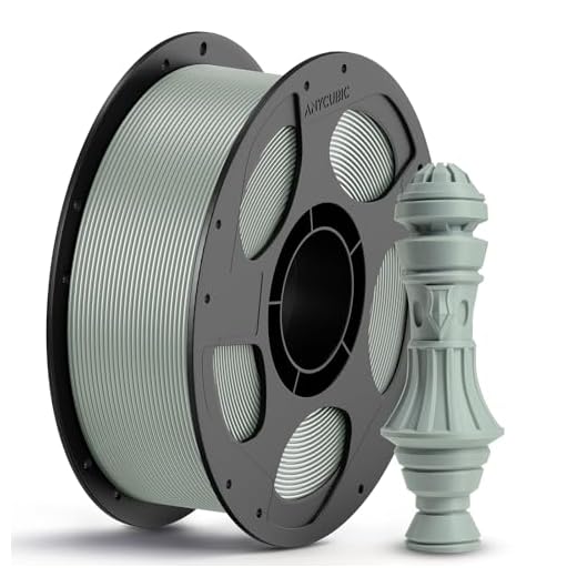 ANYCUBIC PLA Plus (PLA+), 3D Printer Filament 1.75mm, High Toughness 3D Printing Filament, Dimensional Accuracy +/- 0.02mm, Print with Most FDM 3D Printers, 1KG Reusable Spool, Grey