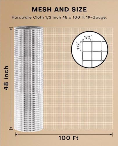 Horch Hardware Cloth 1/2 Inch 48 X 100 Ft 19 Gauge thumb #1