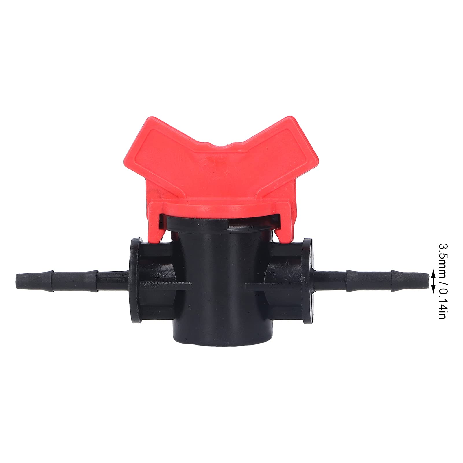 2 Pcs Drip Irrigation Shut Off Valve Barbed Shut-Off Valve Universal for Vegetable Garden, Plantation and Back Garden Drip Irrigation Pipe Connection(2#)(3.5MM)