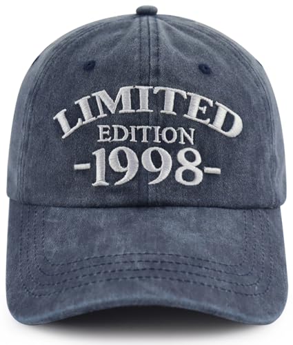 Xullaxth 26th Birthday Decorations for Women Men, Limited Edition 1998 26 Year Party Supplies Baseball Cap, Father's Day Christmas Birthday Gifts for Dad Mom