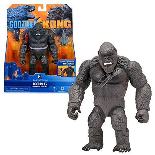 MonsterVerse Godzilla VS Kong, Figurine Articulée de 15 cm - Kong avec Osprey, Jouet pour Enfants, avec Accessoires, dès 4 Ans, MNG01510