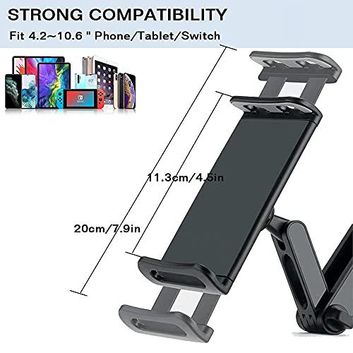 Car Headrest Mount, Stretchable Car Backseat Seat Mount/Tablet Headrest Holder Universal 360° Rotati
