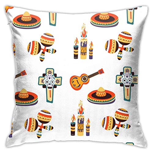Fundas de almohada con diseño de calavera de México
