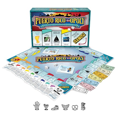 Late for The Sky Puerto RICO-OPOLY juego de mesa bilingüe miniatura 2