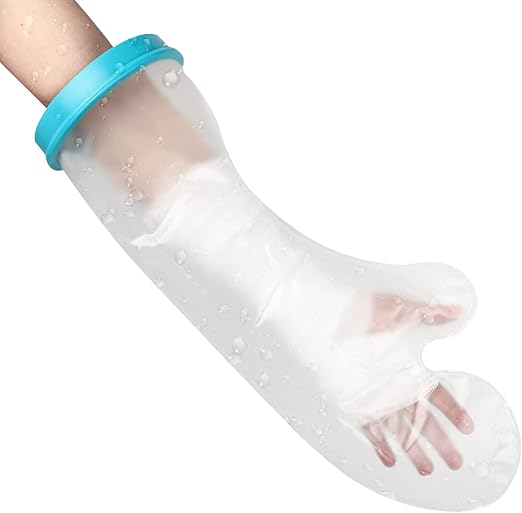 Fxdunjr Waterproof Arm Cast Cover for Shower Bath, Adult Reusable Cast Protector
