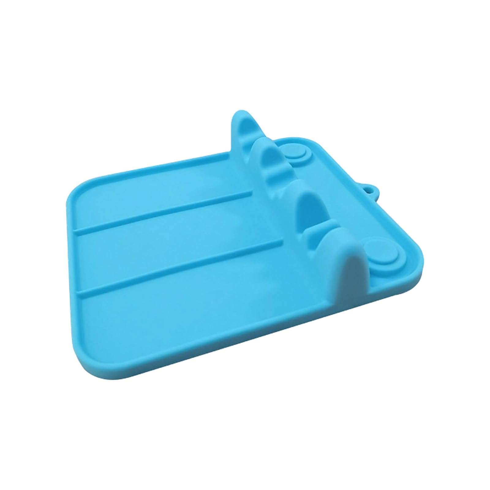 Kalttoy Sturdy Kitchen Utensils Rest Nonslip Base Prevents Spillage 230°C Heatproof Silicone Materials Compact Storage Solution Anti Mixing Grooves Spoon Pad