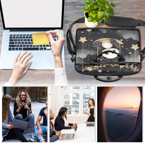 Bolso para portátil Cute Panda Starry Sky 15 pulgadas miniatura 6