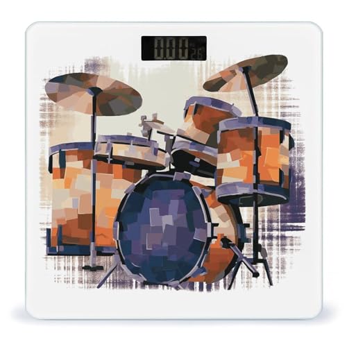 Báscula digital de baño Jazz Drum con pantalla LCD amplia miniatura 1