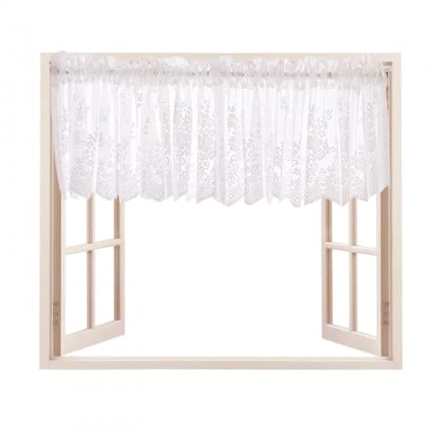 Tende Velute Bianche Cort - Tulle Trasparente, Tasca Per Asta, 90x90 Cm - Foto 11