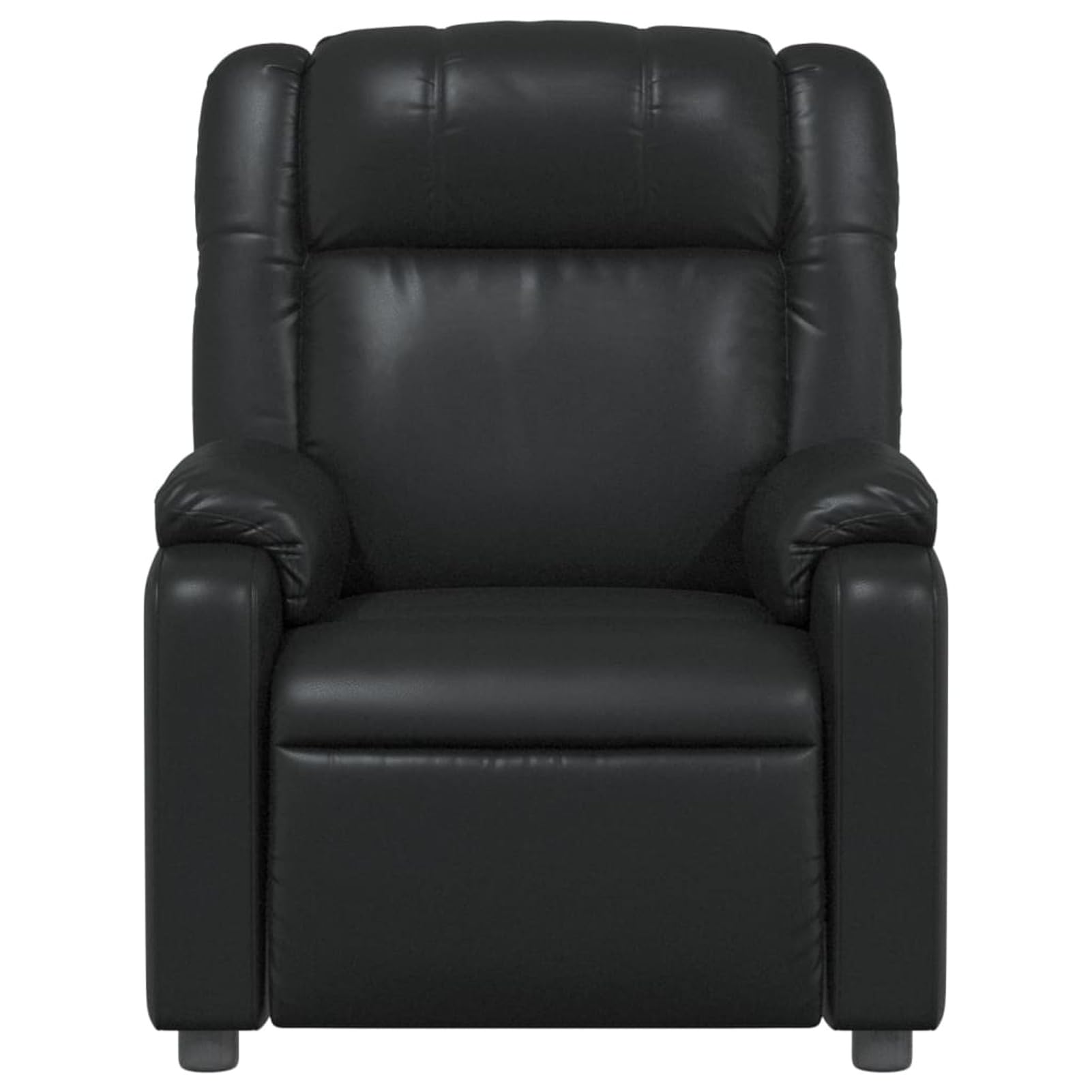 IKAYAA Sillón Reclinable de Masaje Cuero sintético Sillón De Relax, Sillon Masaje Relax, Sillon Relax Electrico con Bolsillos Laterales para Salón Oficina Dormitorio Color Negro