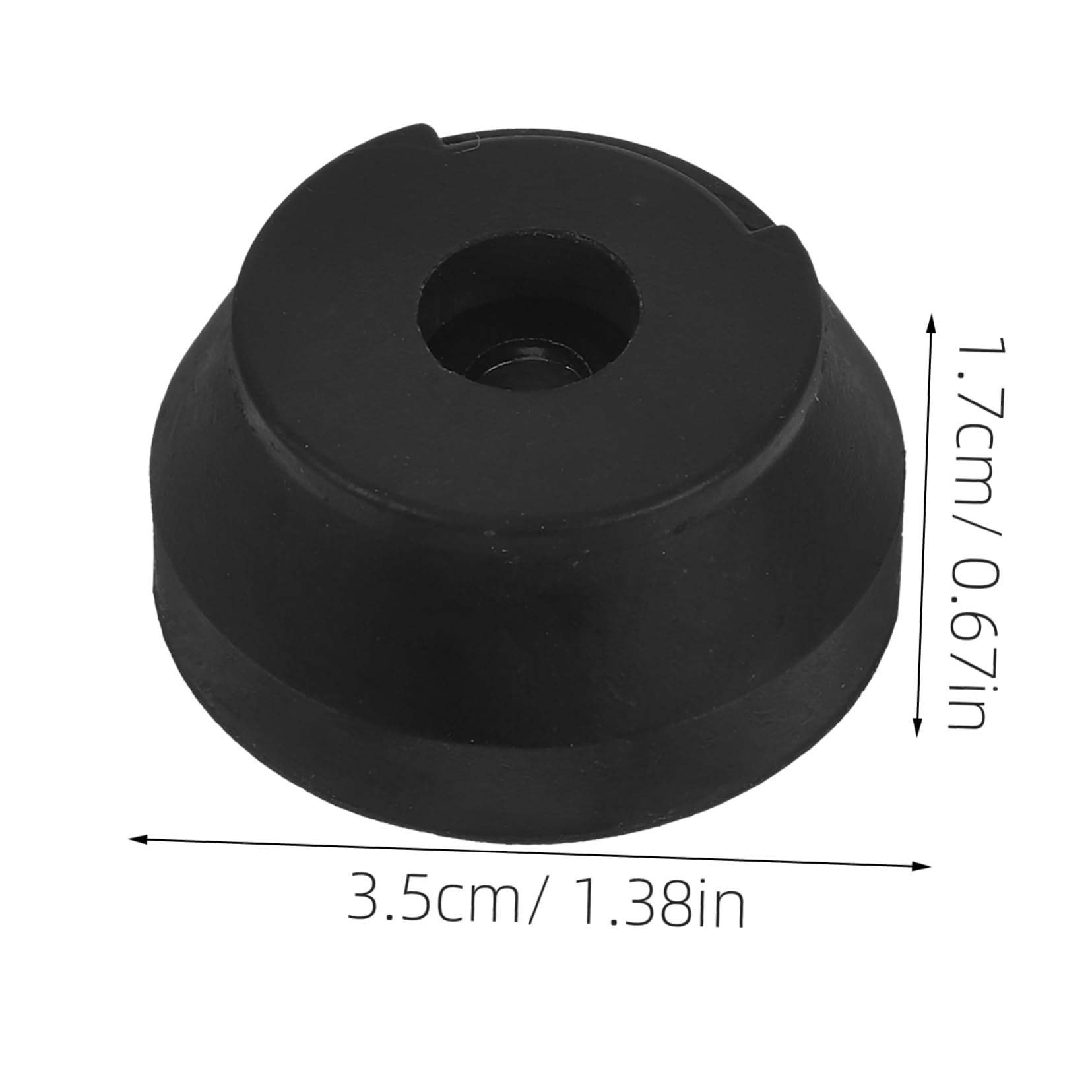 BESTYASH Elderly Walking Stick Accessories Triple Foot Cane Anti-Slip Pad 3pcs Set Black Enhanced Stability