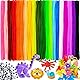 Canollo Pfeifenreiniger Set, 200 Stück Pfeifenputzer zum Basteln und 100 Stück Wackelaugen Selbstklebend, 20 Farben Bunte Chenilledraht, Pfeifenreiniger für DIY Projekte und Bastelzubehör Dekoration