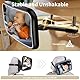 SHEGZHUC Spiegel Auto Baby Rückbank mit Licht 360° mit Fernbedienung Autospiegel Baby Rücksitz mit Metall Clip Baby Erstausstattung Neugeborene + 2 Baby on Board Aufklebern & 2 Auto Kopfstützen Haken