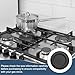 HARFINGTON 2Pcs Gas Stove Burner Cap, 100mm / 3.94 Inch Concave Metal Cooker Hat Replacement Burner Crown Flame Cap Cover for Stove Oven Surface Burner Cap, Black