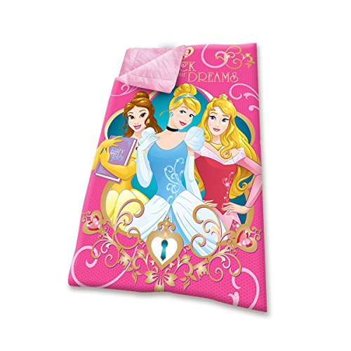 Kids Euroswan Saco de Dormir con Diseño Princesas, Poliéster, Rosa...