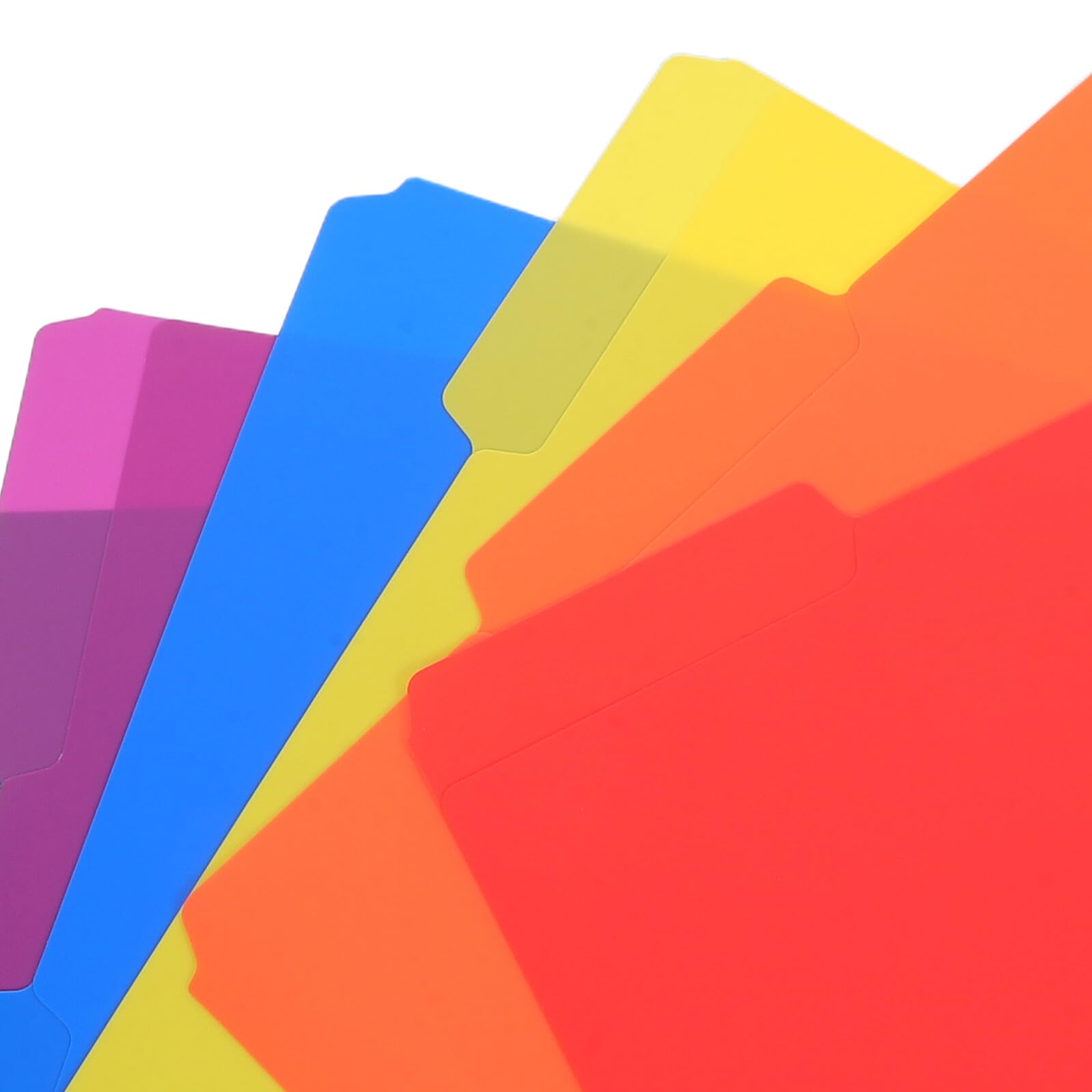 Healeved 36 Szt. Częściowy Kolorowych Teczek Manilla Wycięcie Organizer Do Dokumentów Biurowych i Projektów Pionowa Archiwizacja Porządek Biurku Kolorów