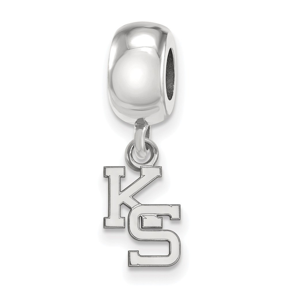 Kansas State Bead Charm Extra Small (3/8 Inch) Dangle (Sterling Silver)