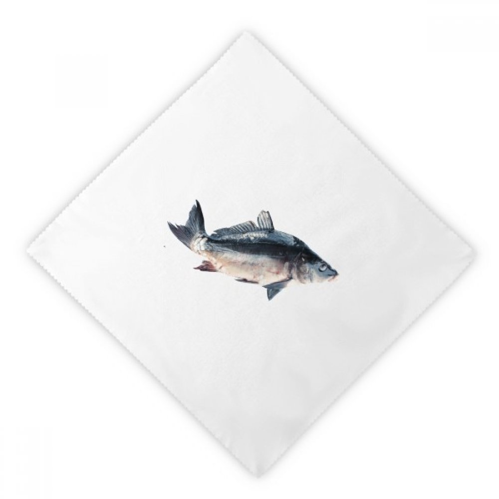 Serviettes en tissu blanc 18.5 pouces poisson multicolore 2Pcs