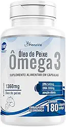 Floral Ervas do Brasil, Omega 3 1360mg DHA EPA 180 cápsulas Pote Econômico Óleo de Peixe