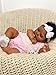 Anano Lifelike Reborn Baby Dolls Black Girl Peaches 20 Inch Newborn Real Life Baby Doll Life Size African American Silicone Vinyl Full Body with Rooted Hair
