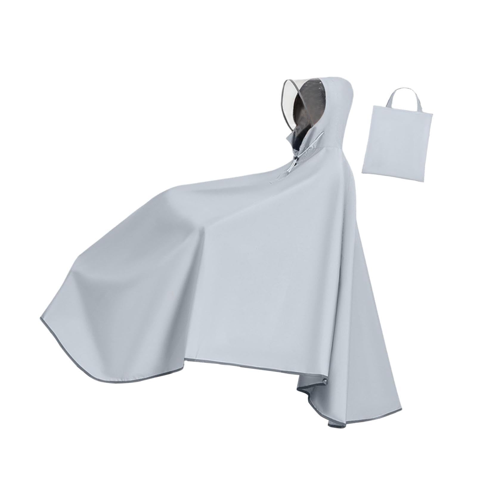 Poncho Pioggia Bicicletta Antipioggia Integrale con Materiale PU Resistente Cappuccio con Lacci E Stile Compatto Adatto per Ciclismo Città U