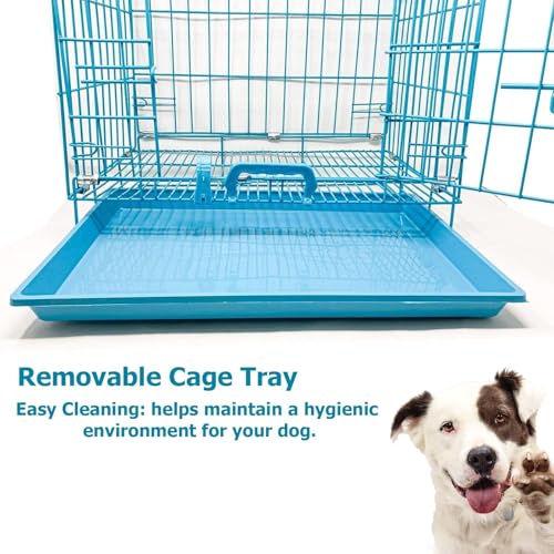 Image of Jainsons Pet Products Replacement Tray for Pet cage, Dog Crate, Dog Kennel, Dog Cage Replacement Tray, Plastic Bottom Pan Floor Liners for Pet Cages Crates Kennels Dogs Cat (42 INCH, Blue)