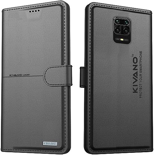 Image of Kivano Xiaomi Redmi Note 9 Pro / Redmi Note 9 Pro Max / Redmi 10 Lite / Redmi Note 10 Lite / Poco M2 Pro Flip Cover | Leather Finish | Inside Pockets & Inbuilt Stand | Shockproof Wallet Style Magnetic Closure Back Cover Case