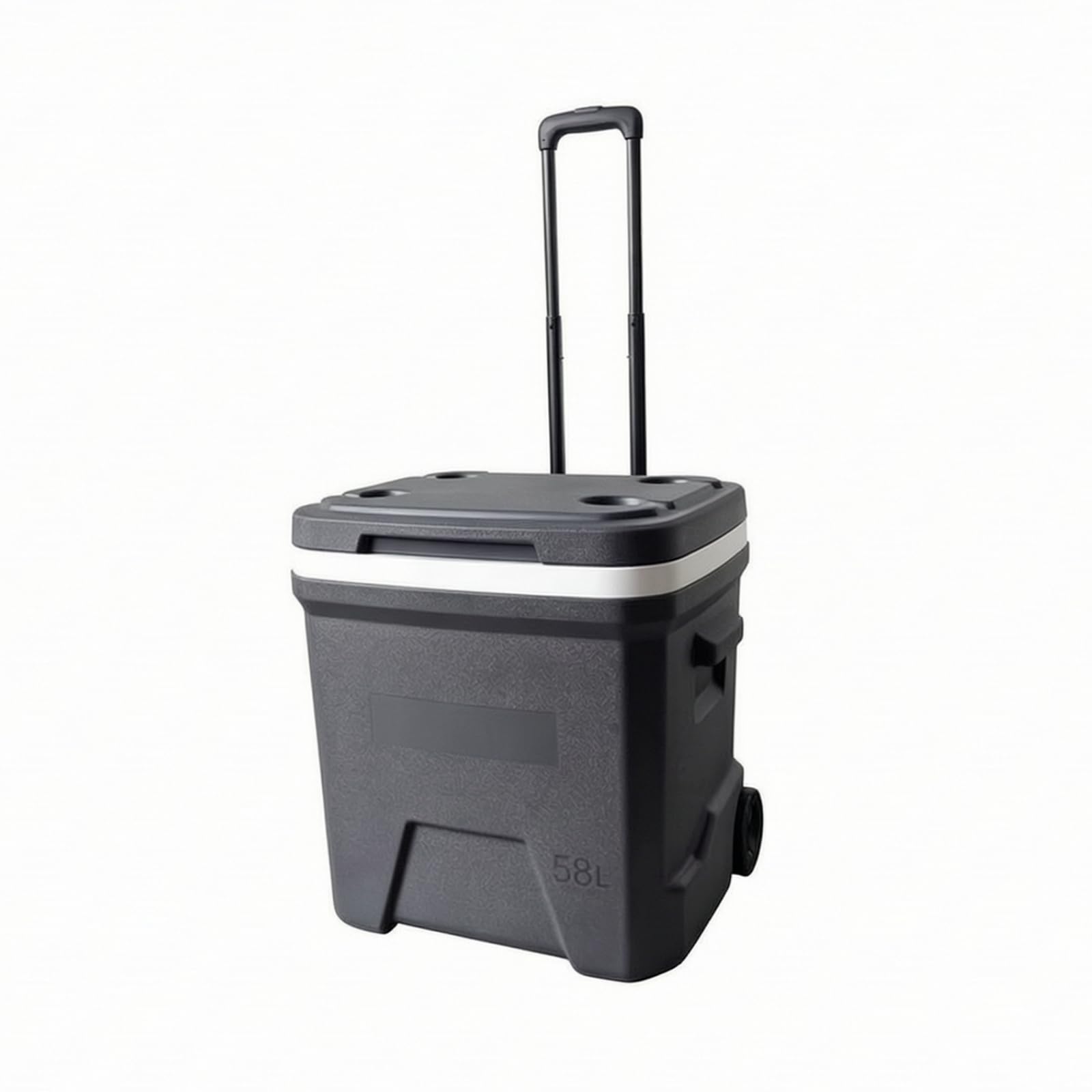 Sharplace Nevera Portátil con Ruedas y Asa para Exteriores Contenedor Hielo con Aislamiento Térmico Tapa Portavasos Acuado para Camping Picnic y Fiestas al Libre