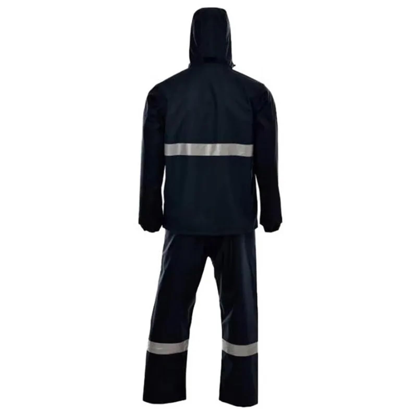 Conjunto de impermeable y pantalón reflectante ligero, ropa de seguridad abrigada de invierno for hombres y mujeres, chaqueta impermeable de alta visibilidad. chaleco reflectante