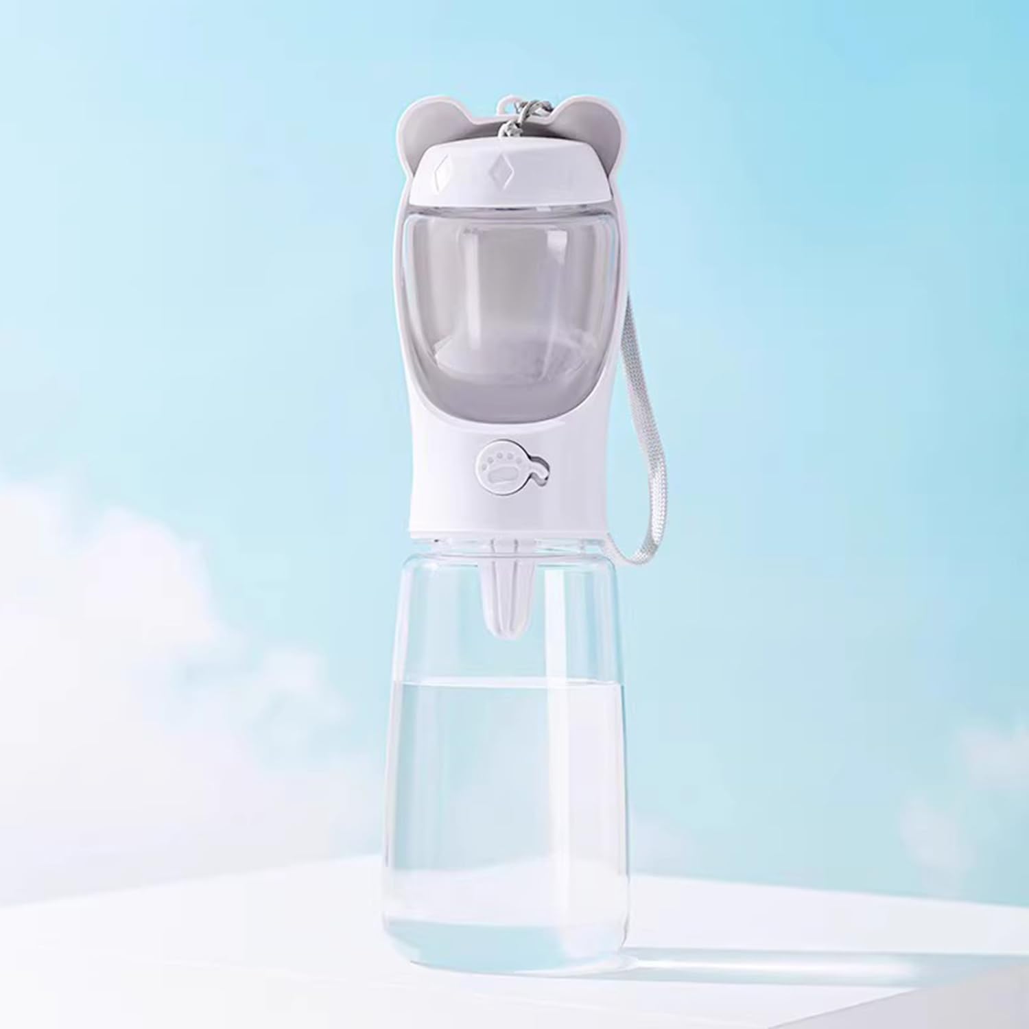 Borraccia Portatile per Cani 550ml con Ciotola Integrata - Ciotola da Viaggio Antigoccia per Cani e Gatti, Ideale per Escursioni, Viaggi e Allenamenti Estivi