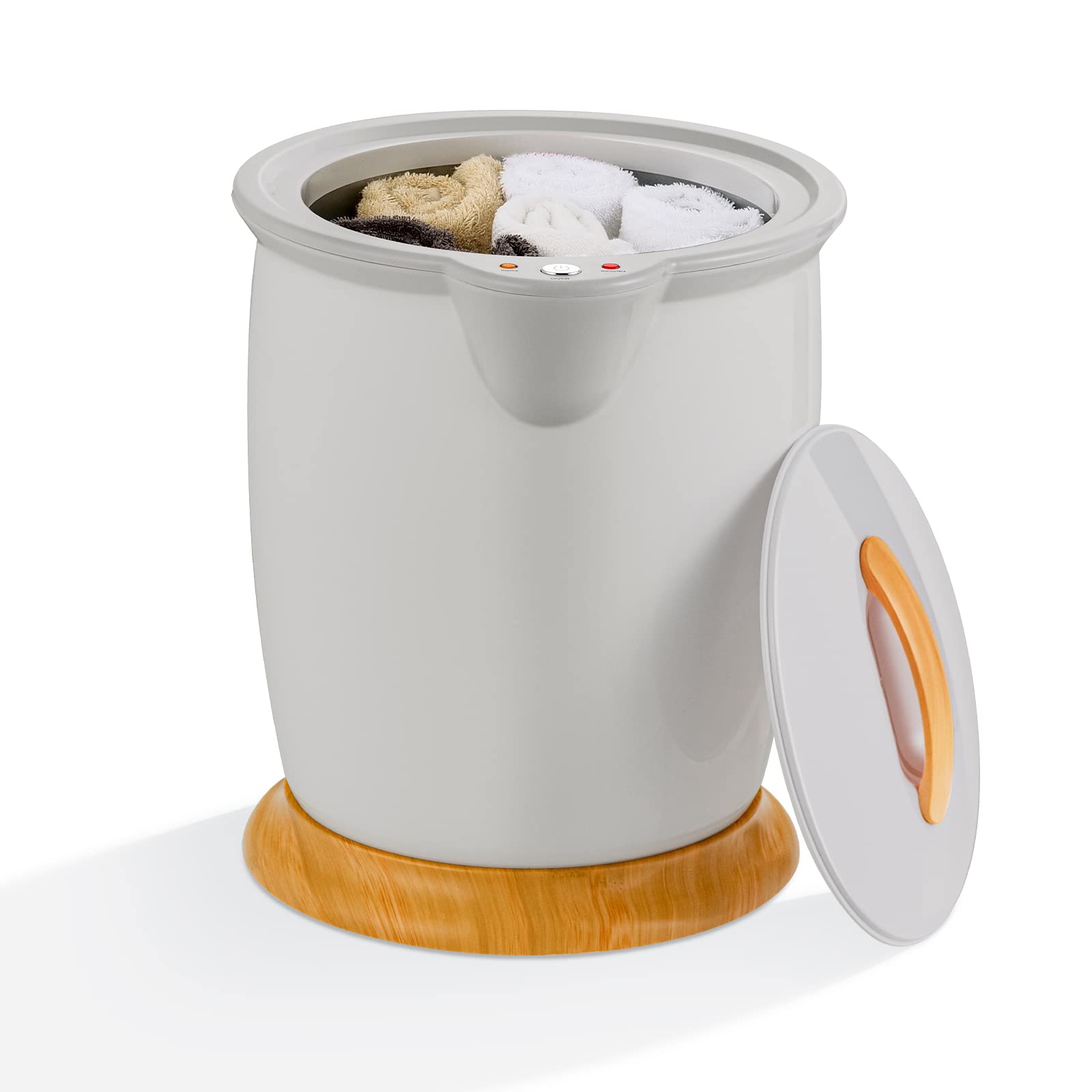 Giantex Towel Warmer Bucket, 20L Large Towel Bucket with Fragrance Holder, Removable Lid, Auto Shut Off, Fits Up to Two 40” x 70” Oversized Towels, Bathrobes, Towel Warmer for Bathroom, Spa