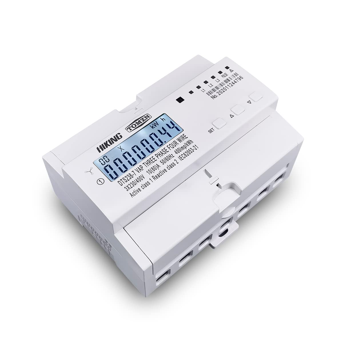 Trifase 38. 0V 80A. Misuratore di energia della Guida DIN con sopra la Protezione del Monitor di Protezione del Limite di Corrente di Tensione Protezione dei relè 557
