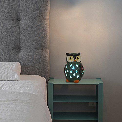 Astraeus Owl Light Decor Solar Animal Light Led Owl Light Landscape Path Light Color Changing For Park/Patio/Deck/Yard/Home/Pathway Olive Green #TOP2