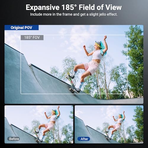 Image of NEEWER Wide Angle Lens Compatible with DJI Osmo Action 6 Only, 185 FOV Multicoated HD Optical Glass 4 Elements 4 Groups Screw On Action Camera Lens Photography Accessories, FL-B52