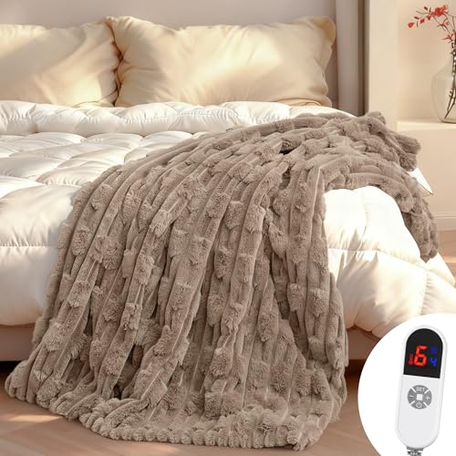10 Best Bamboo Throw Blankets for Cozy, Eco-Friendly Comfort 2 Heated Throw Blanket with Bamboo Pattern and Fur