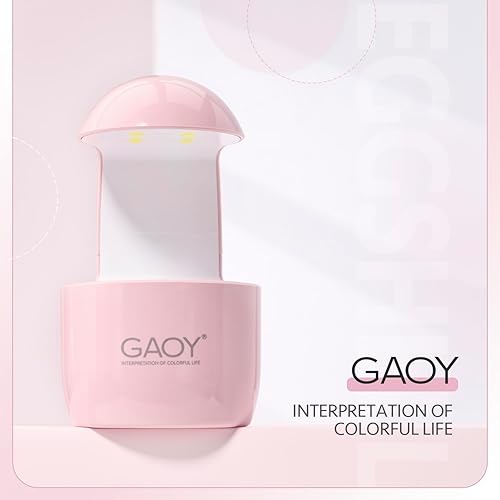 Miniatura 6 de GAOY Mini luz UV para uñas de gel, pequeña luz de curado de uñas, lámpara LED de cáscara de huevo, secador de uñas USB para secado rápido, rosa