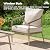 SUNSHINE VALLEY 4 Piece Metal Outdoor Patio Furniture Sets, Unique Windsor Style Patio Conversation Sets 1 3-Seater Sofa, 2 Single Sofas and Coffee Table with 5.75" Thick Cushion, Backyard Furniture