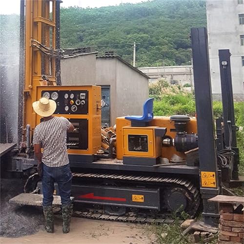 Geothermal Energy Well Driller, 300m Professional Hydraulic Pneumatic DTH Machine, 984ft Deep Borehole Rig for Clean Energy Heating