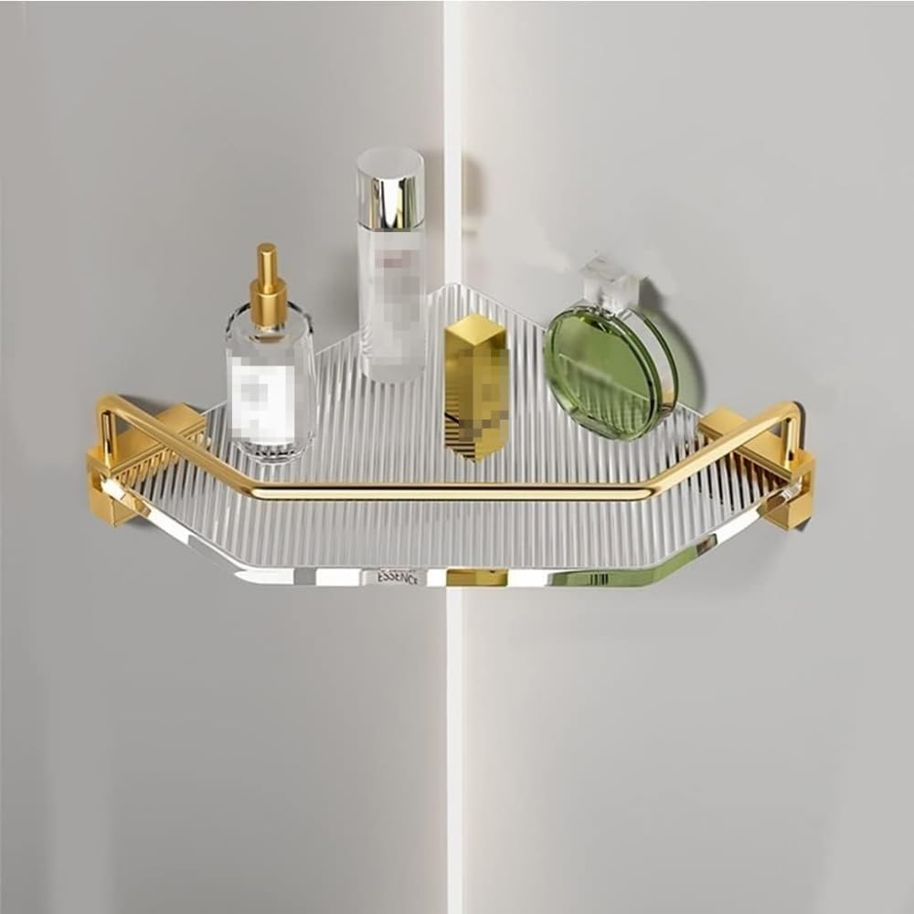 Shower Shelf for Shampoo and Soap Shower Caddy Shelf Acrylic Shower Shelves Wall Mounted Bathroom Shower Shelves Easy