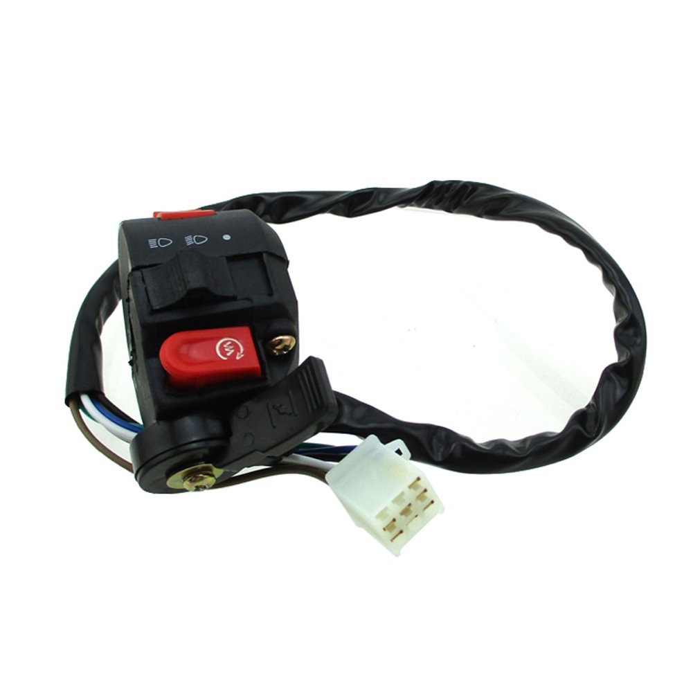 STONEDER Interrupteur de démarrage 3 fonctions 7 fils pour quad ATV Taotao Sunl Roketa Kazuma 50 cc, 70 cc, 90 cc, 110 cc, 125 cc