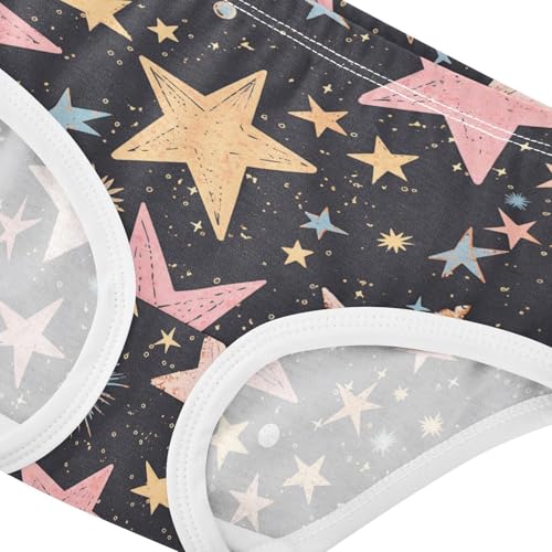 Wusikd Stars Girls' Underwear Cotton Girls Briefs Soft Toddler Underwear 2T4