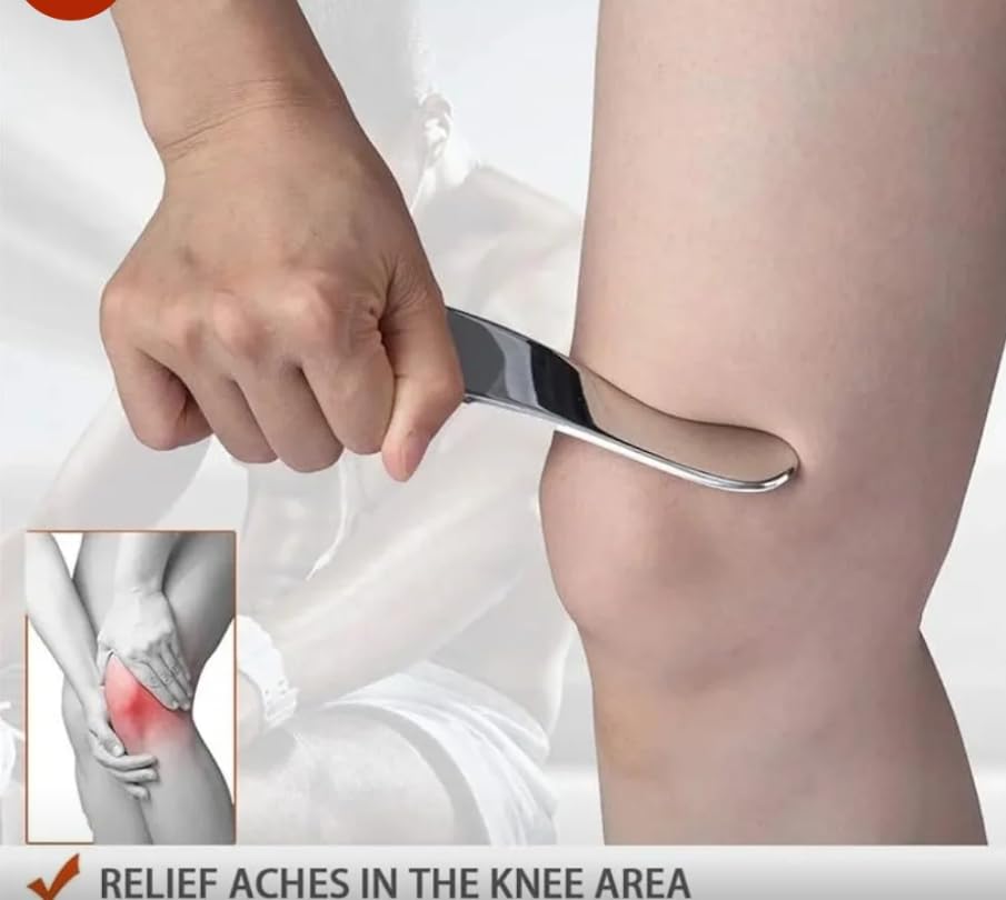 Image of Stainless Steel Gua Sha Massage Tools | Facial & Body Scraping Tools for Skin Lifting, Contouring and Soft Tissue Therapy