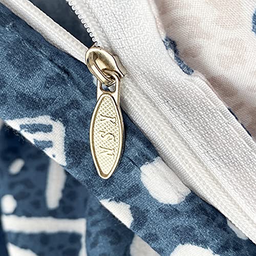 Mexican Style Bedding Set Twin Size Stripes And Chevron Duvet Cover For Kids Teens,Bohemian Comforter Cover Exotic Trippy Bedclothes With Pillowcase Luxury Microfiber Bedroom Decor Dark Blue #TOP3