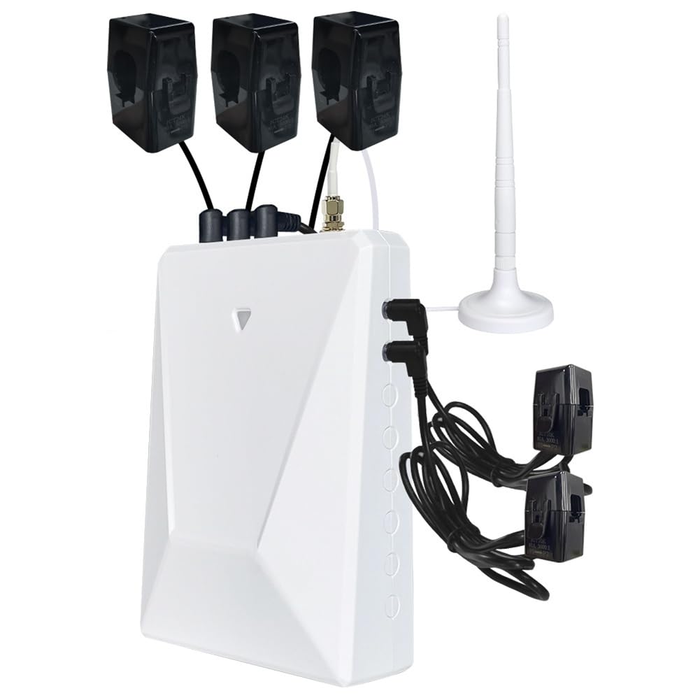 Graffiti Smart Life WIFI Medidor de Electricidad Trifásico de 4 Hilos con 5 Transformadores Monitor Solar de Energía Portátil en Tiempo Real, 200 A
