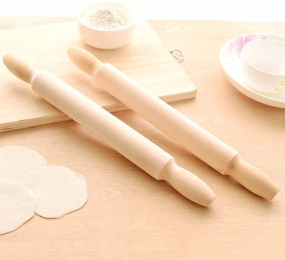 Rodillo de pastelería, rodillo de madera, Rodillos de amasar 3 uds, rodillo de amasar de madera maciza, prensa de fideos, envoltura de bola de masa, poste for el hogar, herramienta for hornear galleta