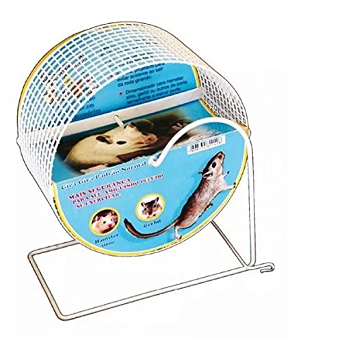 Brinquedo Gira Gira para Hamster 20 cm com Suporte Branca