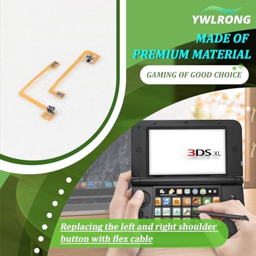 L/R Shoulder Button Flex Cable for Nintendo 3DS XL/LL Left Right Shoulder Button Ribbon Key Flex Cable Replacement Accessories Parts with Repair Tools - 3