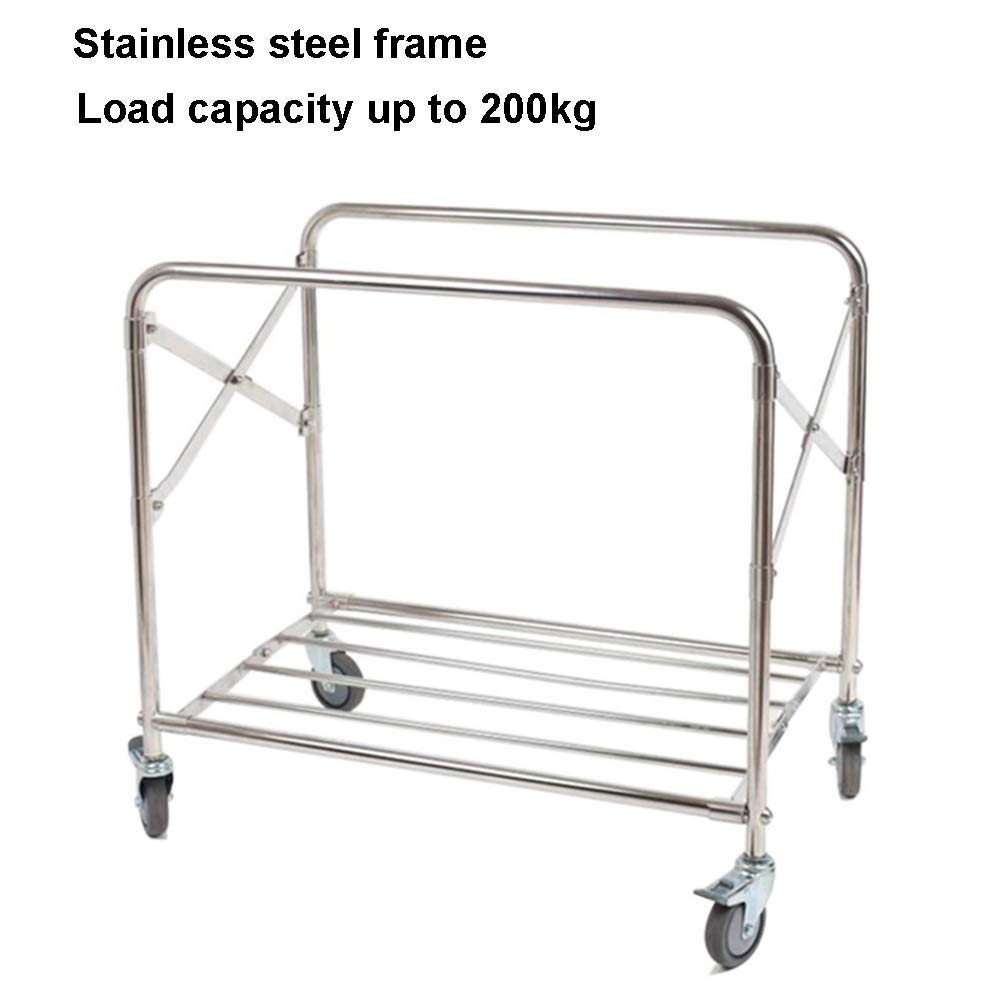 Carrelli portaoggetti mobili, carrelli mobili da Cucina, carrelli per saloni di Bellezza Resistenti con Rivestimento Mobile, Carrello per Lavanderia con rotelle per camer